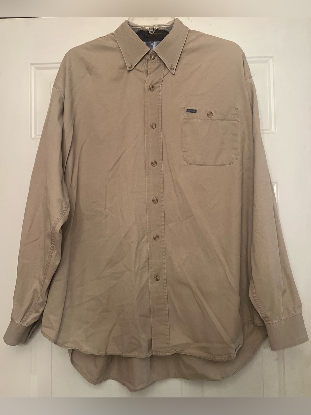 Alexander Julian Colours XL Khaki 100% Cotton Button Down Shirt Long Sleeve - Picture 2 of 7